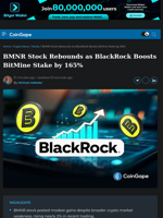 BMNR Stock Rebounds as BlackRock Boosts BitMine Stake by 165%