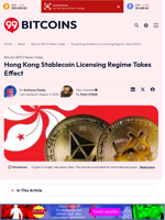 Hong Kong Stablecoin Licensing Framework Now in Effect