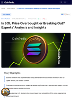 Is SOL Price Overbought or Breaking Out? Experts’ Analysis and Insights