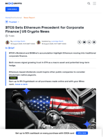 US Crypto News: BTCS Pioneers World’s First Ethereum Dividend