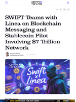 SWIFT Teams with Linea on Blockchain Messaging and Stablecoin Pilot Involving $7 Trillion Network