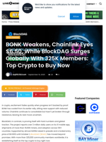 BONK Weakens, Chainlink Eyes $6.50, While BlockDAG Surges Globally With 325K Members: Top Crypto to Buy Now | Live Bitcoin News