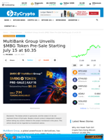MultiBank Group Unveils $MBG Token Pre-Sale Starting July 15 at $0.35