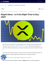 Is It the Right Time to Buy XRP - Ripple News