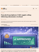 PancakeSwap tightens CAKE supply ceiling following tokenomics overhaul - AMBCrypto