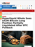 Hyperliquid Whale Sees $42M Bitcoin Long Position Partially Liquidated After BTC Pullback - The Crypto News Wire