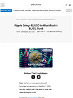 Ripple Brings RLUSD to BlackRock’s BUIDL Fund