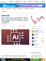 Sam Altman Says GPT-5 Roll Out Expected in Weeks Amid AI Battle ⋆ ZyCrypto