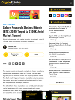 Galaxy Research Slashes Bitcoin (BTC) 2025 Target to $120K Amid Market Turmoil