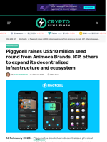Piggycell raises US$10 million seed round from Animoca Brands, ICP, others to expand its decentralized infrastructure and ecosystem - Crypto News Flash