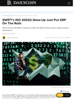SWIFT’s ISO 20022 Glow-Up Just Put XRP On The Rails - DailyCoin