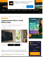 Cypherpunks (Don’t Just) Write Code