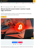 Bitcoin Reaches Highest Level Of Bearish Chatter In 5 Weeks