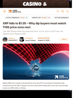 XRP falls to $1.35 - Why dip buyers must watch THIS price zone next - AMBCrypto