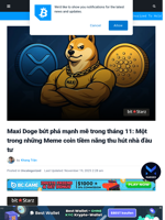 Meme coin tiềm năng: Maxi Doge dẫn đầu tháng 11