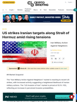 US strikes Iranian targets along Strait of Hormuz amid rising tensions