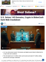 U.S. Seizes 145 Domains, Crypto in BidenCash Dark Web Crackdown