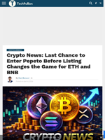 Crypto News: Last Chance to Enter Pepeto Before Listing Changes the Game for ETH and BNB - TechBullion