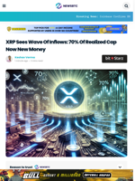 XRP Sees Wave Of Inflows: 70% Of Realized Cap Now New Money