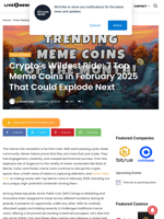 Crypto’s Wildest Ride: 7 Top Meme Coins in February 2025 That Could Explode Next | Live Bitcoin News