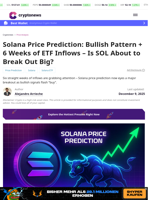 Solana Price Prediction: Bullish Pattern + 6 Weeks of ETF Inflows – Is SOL About to Break Out Big?