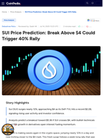 SUI Price Prediction: Break Above $4 Could Trigger 40% Rally
