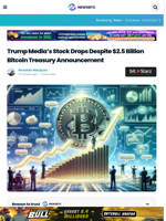Trump Media's Stock Drops Despite $2.5 Billion Bitcoin Treasury Announcement