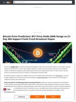 Bitcoin Price Prediction: BTC Price Holds $90K Range as 21-Day MA Support Fuels Fresh Breakout Hopes - Brave New Coin