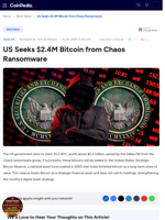US Seeks $2.4M Bitcoin from Chaos Ransomware