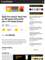 Ripple Price Analysis: What's Next For XRP Against USD and BTC After a 14% Weekly Decline?