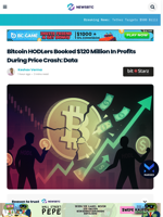 Bitcoin HODLers Booked $120 Million In Profits During Price Crash: Data