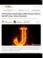 JUST defies market logic as $20 mln burn fails to halt 25% drop - Bears dominate - AMBCrypto