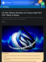 US SEC Delays Decision on Canary Spot SUI ETF: What to Know
