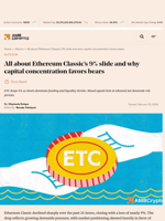 All about Ethereum Classic’s 9% slide and why capital concentration favors bears - AMBCrypto