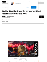 Stellar Death Cross Emerges on XLM Chart as Price Falls 10% - U.Today