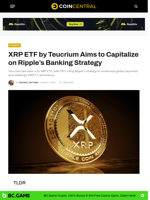 XRP ETF by Teucrium Aims to Capitalize on Ripple’s Banking Strategy - CoinCentral