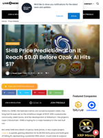 SHIB Price Prediction: Can It Reach $0.01 Before Ozak AI Hits $1? | Live Bitcoin News