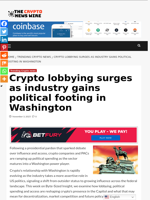 Crypto lobbying surges as industry gains political footing in Washington - The Crypto News Wire
