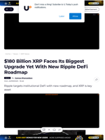 $180 Billion XRP Faces Its Biggest Upgrade Yet With New Ripple DeFi Roadmap - U.Today