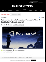 Polymarket Launches Perpetual Futures Ahead of Kalshi Crypto