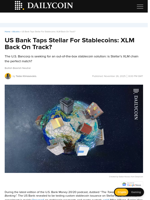 US Bank Taps Stellar For Stablecoins: XLM Back On Track? - DailyCoin