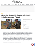 Ukrainian drones hit Russian oil depot, logistics centers; 7 dead