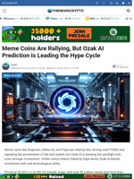Meme Coins Are Rallying, But Ozak AI Prediction Is Leading the Hype Cycle
