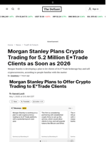 Morgan Stanley Plans Crypto Trading for 5.2 Million E*Trade Clients as Soon as 2026 - 
