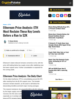 Ethereum Price Analysis: ETH Must Reclaim These Key Levels Before a Run to $2K