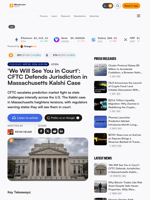 'We Will See You in Court': CFTC Defends Jurisdiction in Massachusetts Kalshi Case