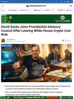 David Sacks Joins Presidential Advisory Council After Leaving White House Crypto Czar Role - TheNewsCrypto