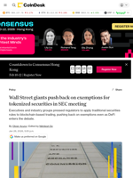 Wall Street takes tokenized securities case to SEC, flags DeFi implications