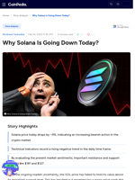 Why Solana Is Going Down Today?