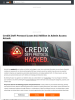 CrediX DeFi Protocol Loses $4.5 Million in Admin Access Attack - Brave New Coin